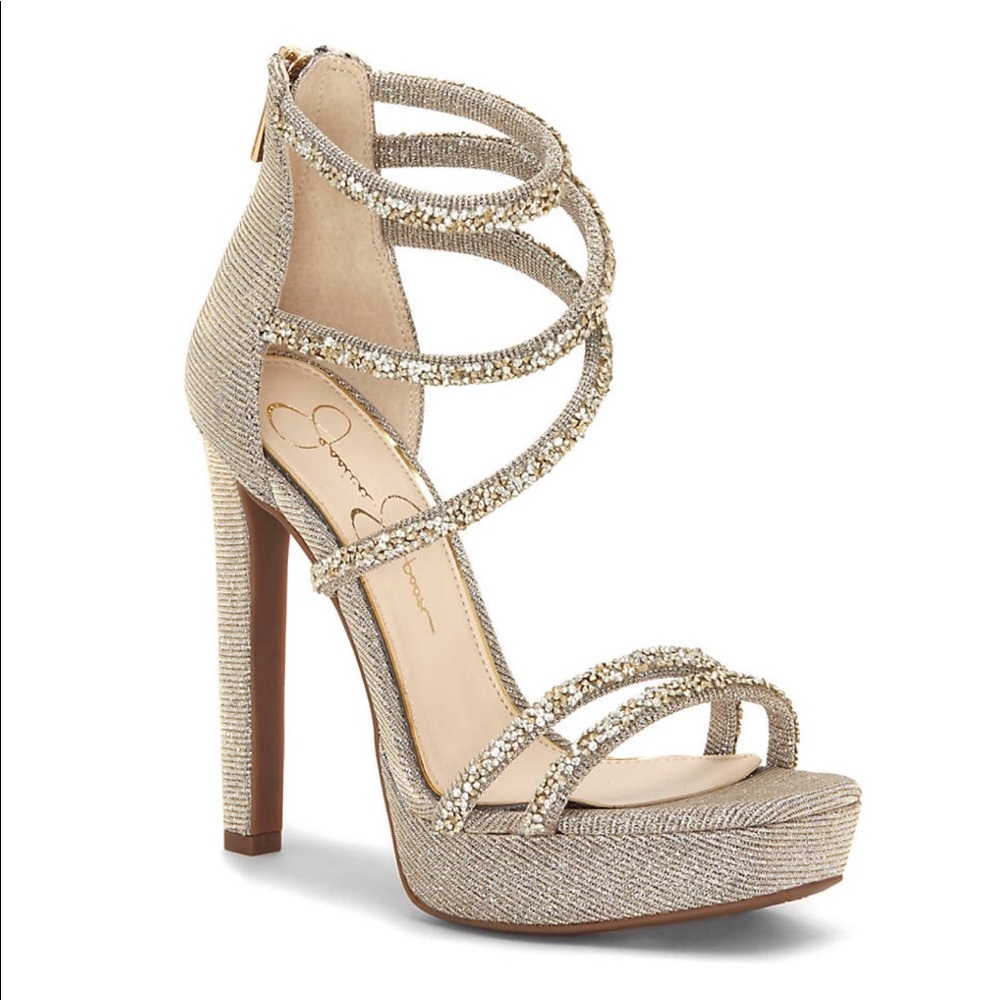 BRAND NEW Jessica Simpson Gold Heels! Never worn!